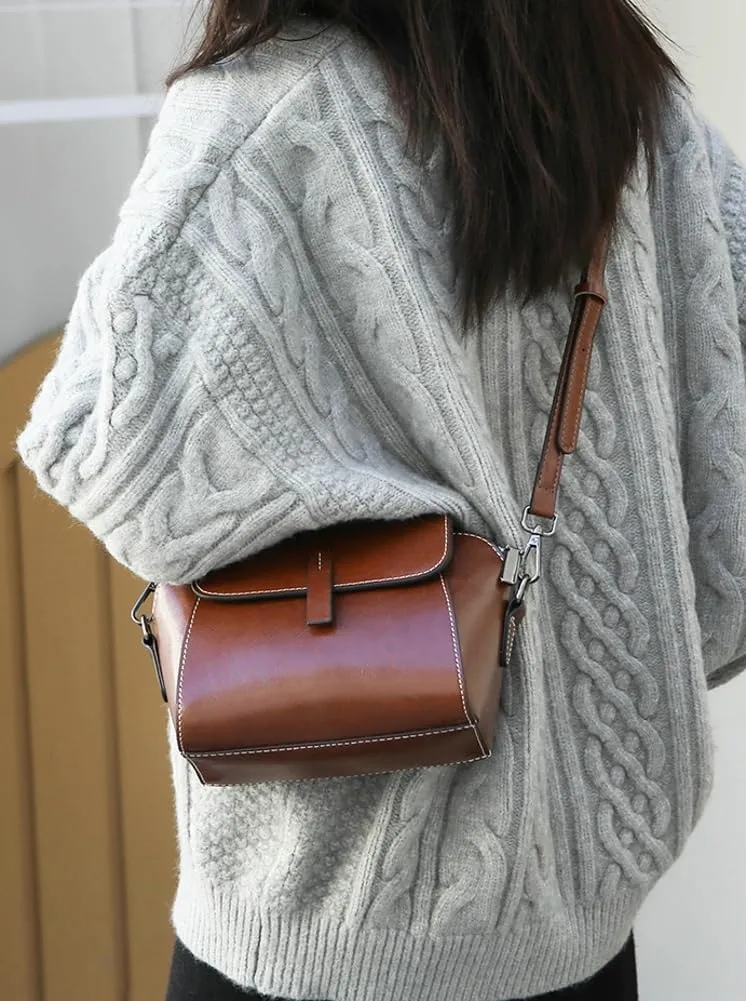 Crossbody Bags Women Genuine Leather 2025 Spring Trendy Shoulder Clutch Purse Satchel Tote Handbags Removeable Strap