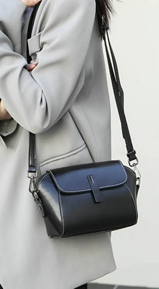 Crossbody Bags Women Genuine Leather 2025 Spring Trendy Shoulder Clutch Purse Satchel Tote Handbags Removeable Strap