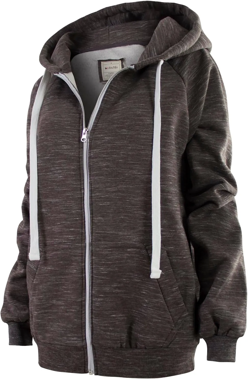 DOUBLJU Womens Full Zip Up Hoodies Long Sleeve Fall Outfits Oversized Sweatshirt