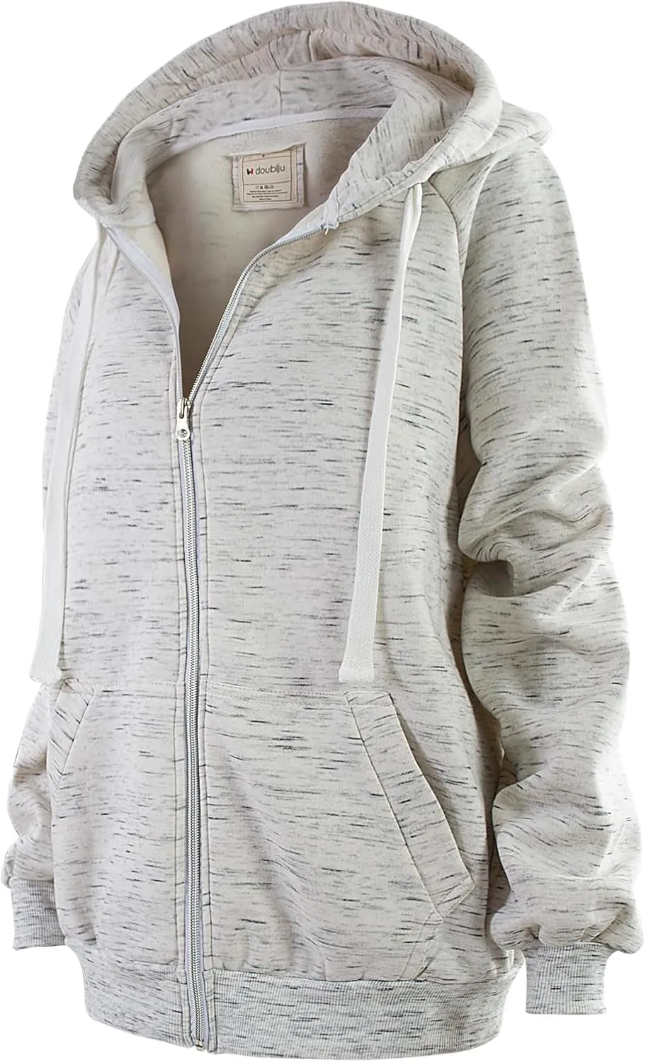 DOUBLJU Womens Full Zip Up Hoodies Long Sleeve Fall Outfits Oversized Sweatshirt