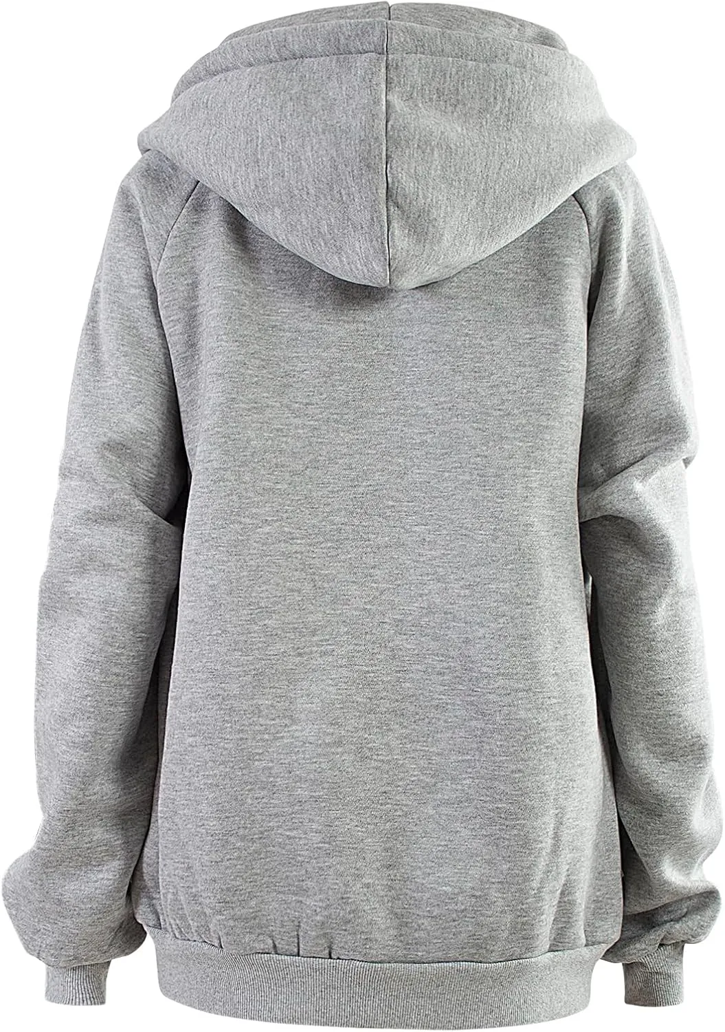 DOUBLJU Womens Full Zip Up Hoodies Long Sleeve Fall Outfits Oversized Sweatshirt