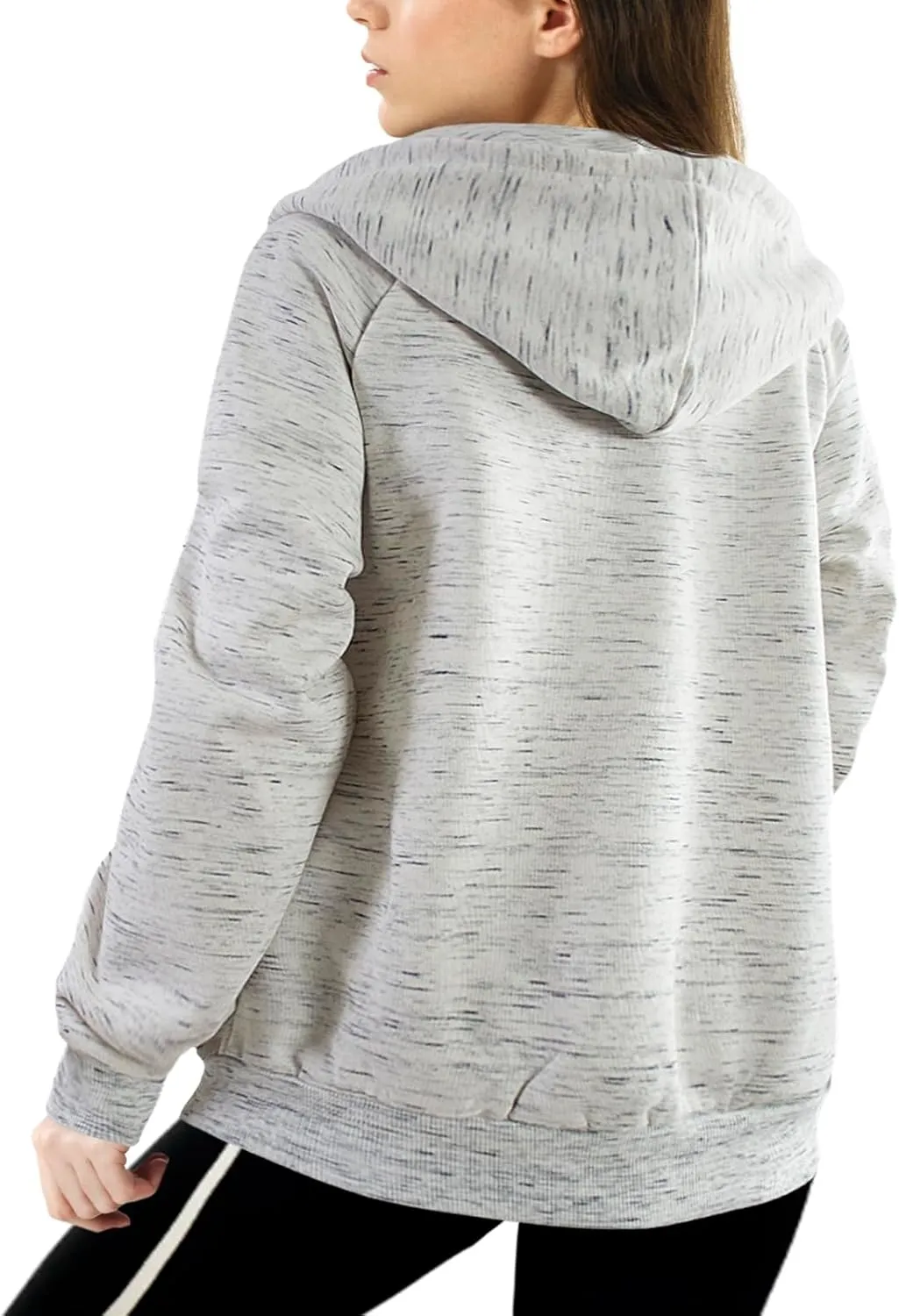 DOUBLJU Womens Full Zip Up Hoodies Long Sleeve Fall Outfits Oversized Sweatshirt