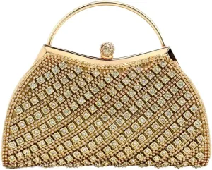 Evening Handbags Clutch Purses Women 2025 Sparkly Rhinestone Clutch with Chain Strap for Cocktail Party Wedding