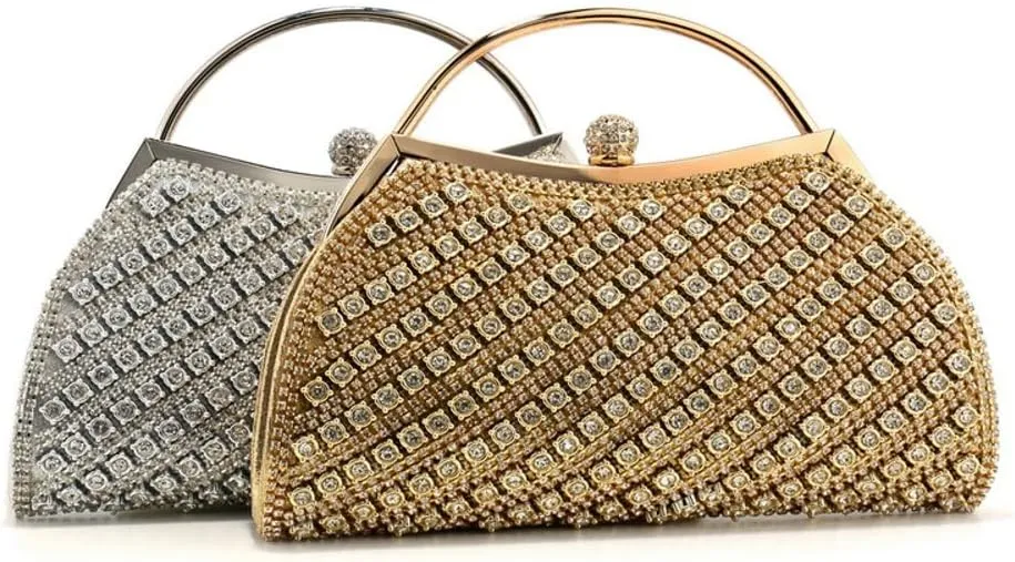 Evening Handbags Clutch Purses Women 2025 Sparkly Rhinestone Clutch with Chain Strap for Cocktail Party Wedding