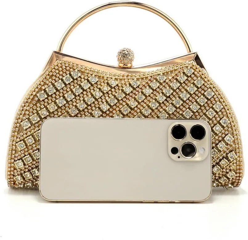 Evening Handbags Clutch Purses Women 2025 Sparkly Rhinestone Clutch with Chain Strap for Cocktail Party Wedding