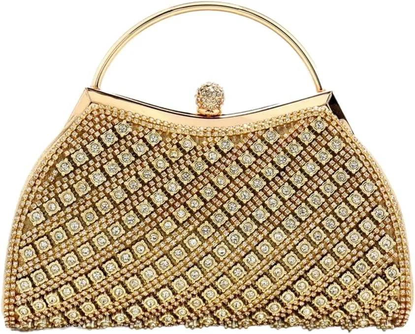 Evening Handbags Clutch Purses Women 2025 Sparkly Rhinestone Clutch with Chain Strap for Cocktail Party Wedding