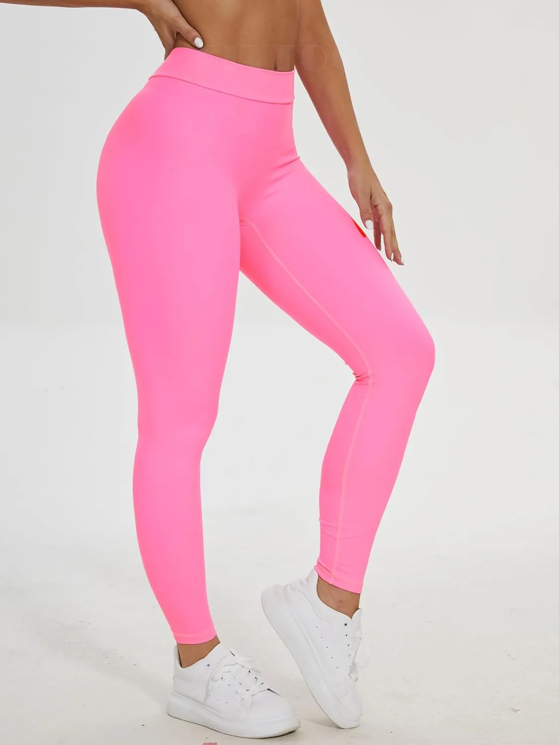 FITTOO V-Back Scrunch Butt Lift Leggings for Women High Waist Tummy Control Booty Gym Workout Yoga Pants