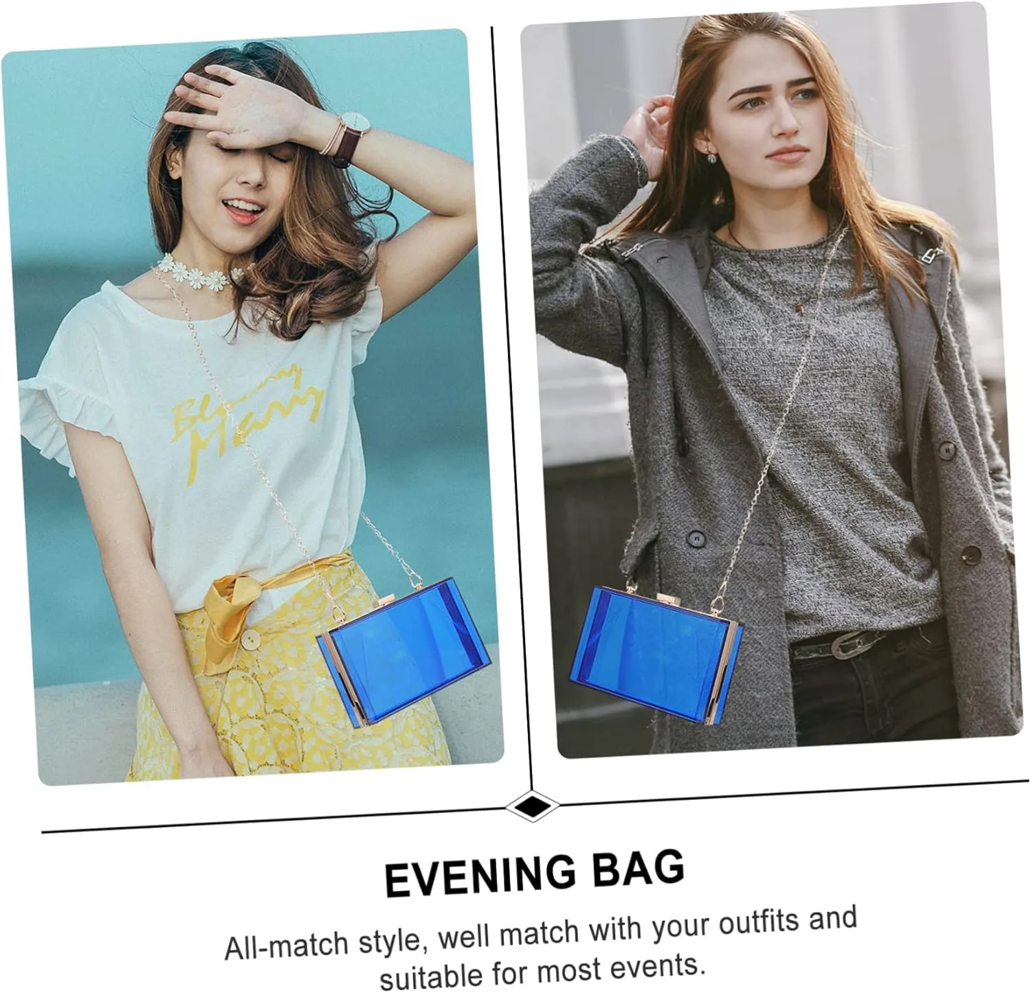 FRCOLOR Women's Small Square Bag Lady Handbag Party Handbag Woman Pouch Evening Clutch Bag Evening Purse Storage