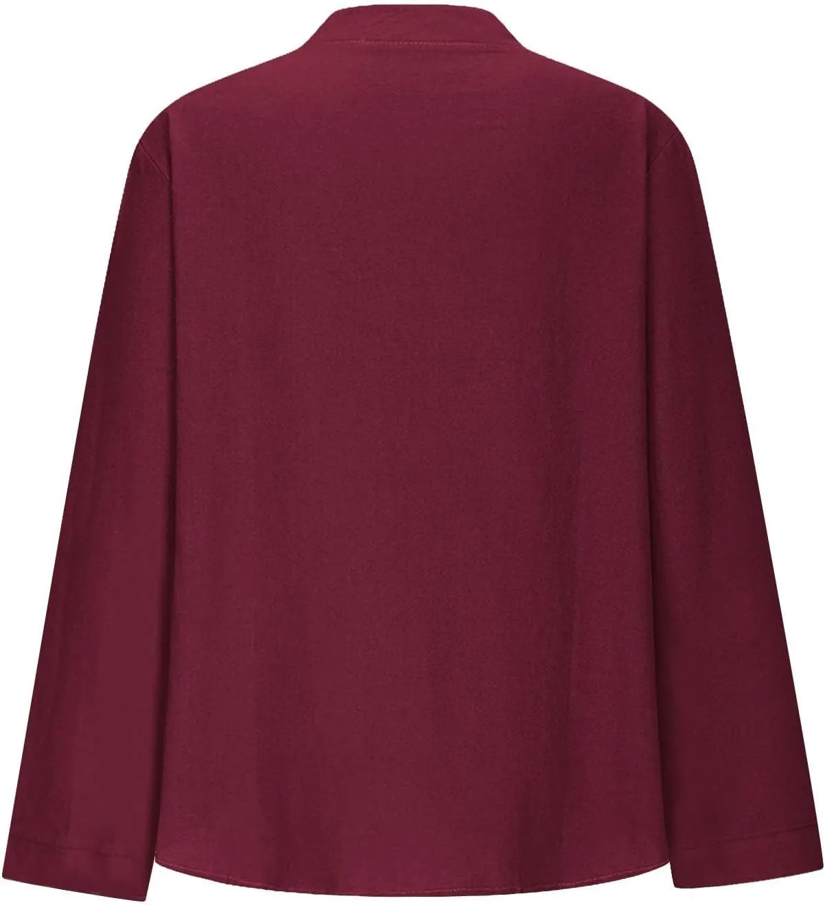 Going Out Tops for Women V Neck Long Sleeve Top Button Down Plain Blouses Cotton Loose Fit Shirts Womens Fashion