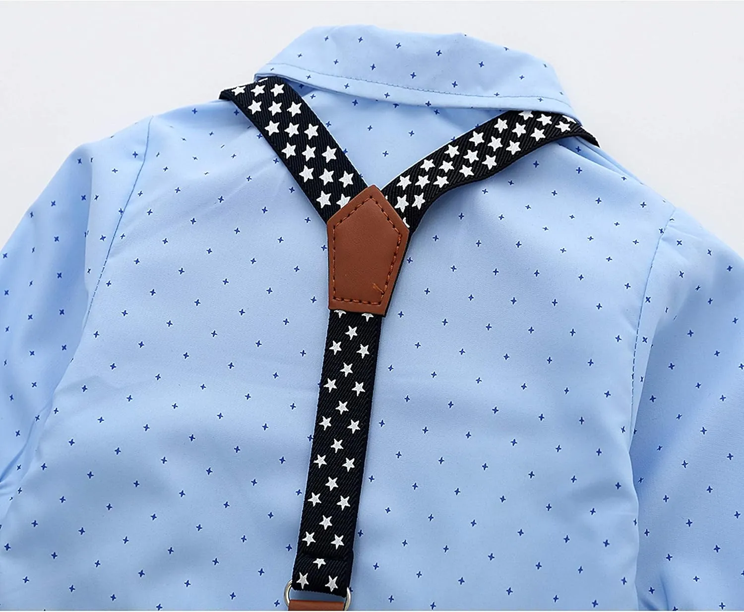 HMD Baby Boy Long Sleeve Gentleman White Shirt Waistcoat Bowtie Tuxedo Onesie Jumpsuit Overall Romper