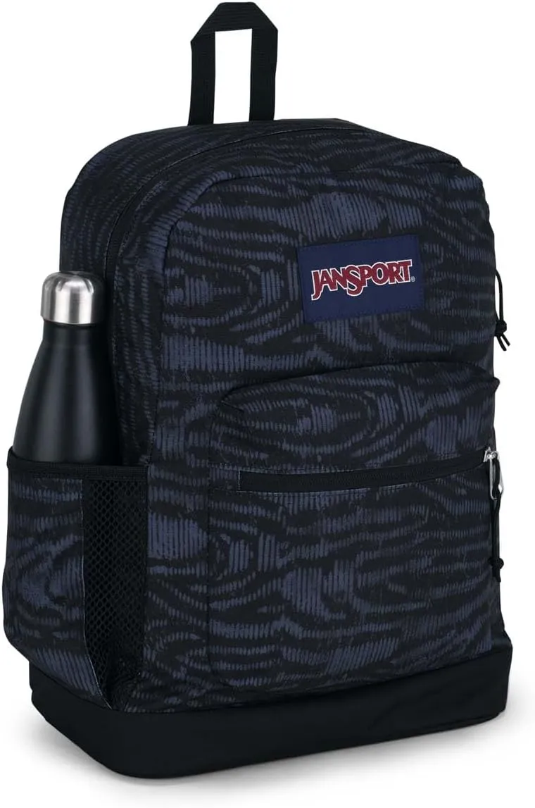 JanSport Cross Town Plus Backpack - Large Main Compartment, Side Water Bottle Pocket, 15-Inch Padded Laptop Sleeve - Abstract Animal