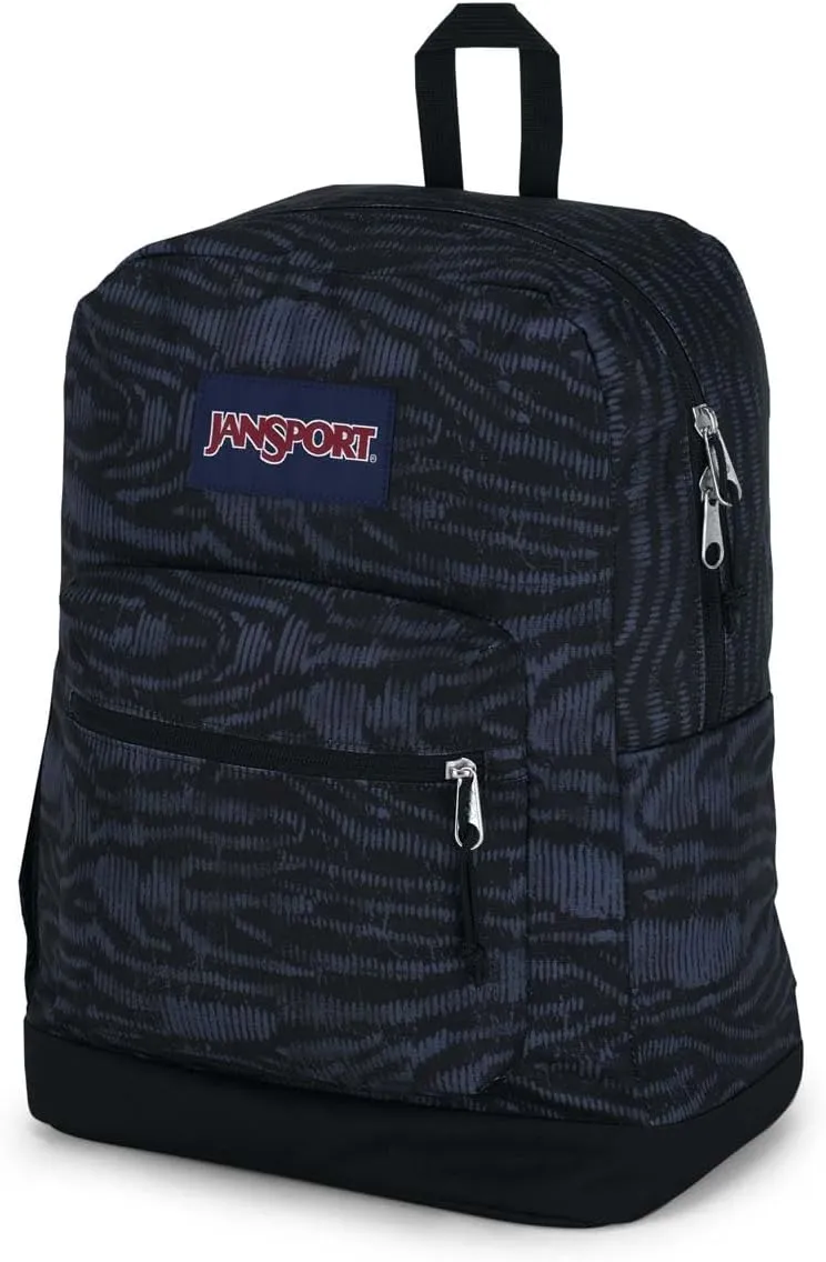 JanSport Cross Town Plus Backpack - Large Main Compartment, Side Water Bottle Pocket, 15-Inch Padded Laptop Sleeve - Abstract Animal