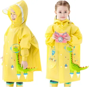 Kids Raincoats Waterproof Rain Jacket Hooded Rain Poncho Toddler Boys Girls Rain Suit Reusable Rainwear 1-8 Years