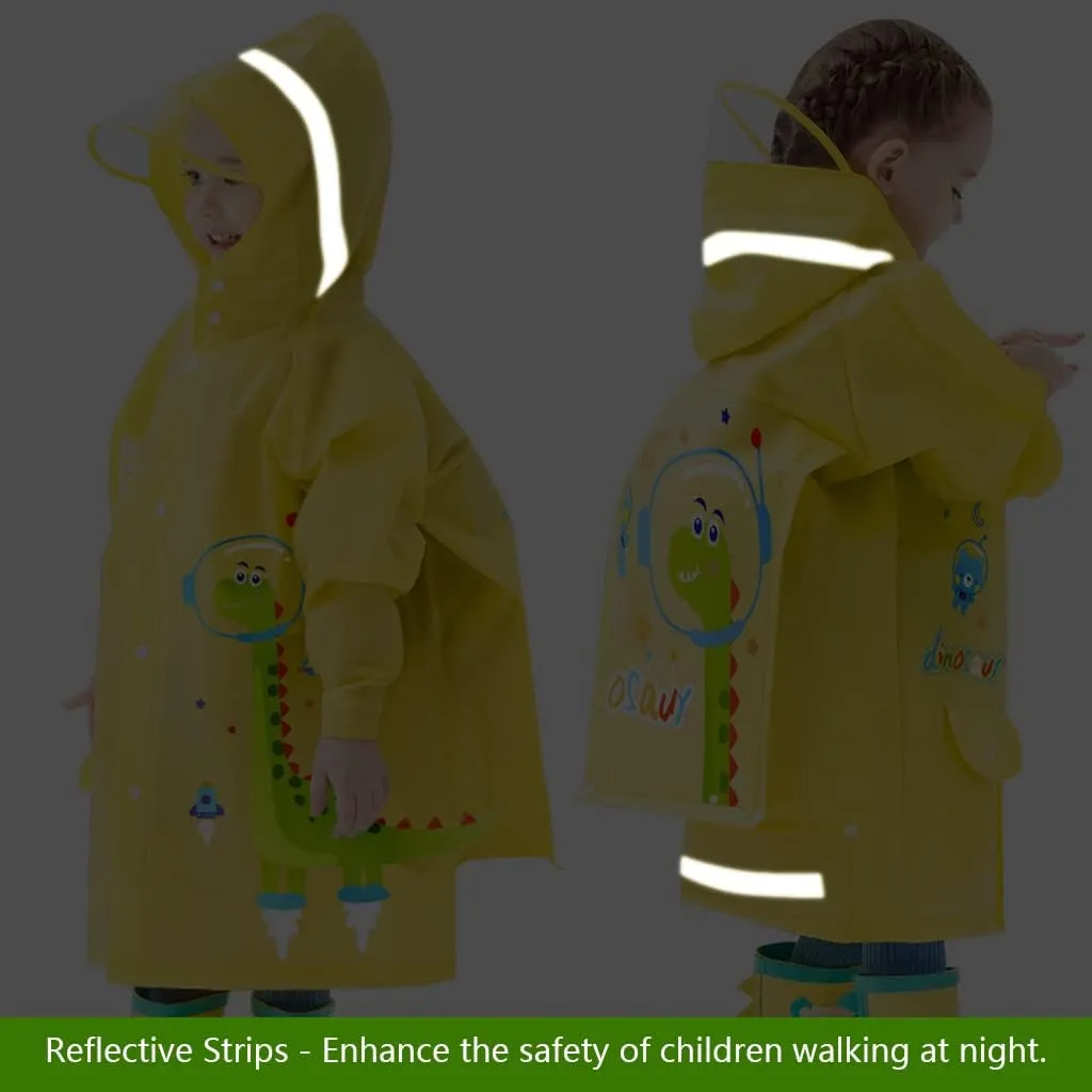 Kids Raincoats Waterproof Rain Jacket Hooded Rain Poncho Toddler Boys Girls Rain Suit Reusable Rainwear 1-8 Years