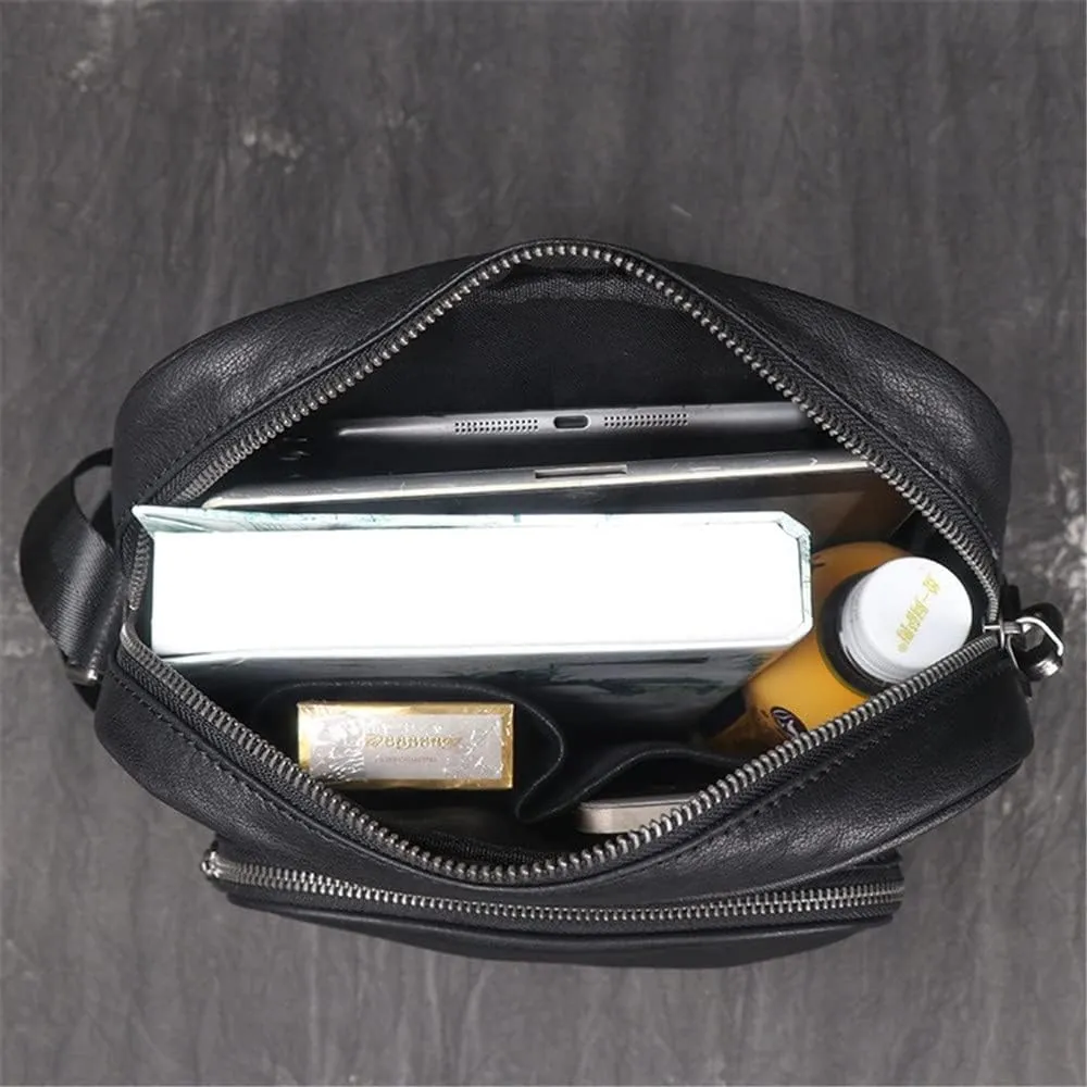 Korean Style Men's Bag Men's Shoulder Bag Casual Leather Messenger Bag Large (A 24 * 29 * 8cm)