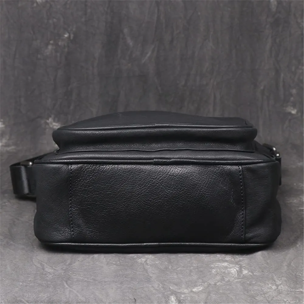 Korean Style Men's Bag Men's Shoulder Bag Casual Leather Messenger Bag Large (A 24 * 29 * 8cm)