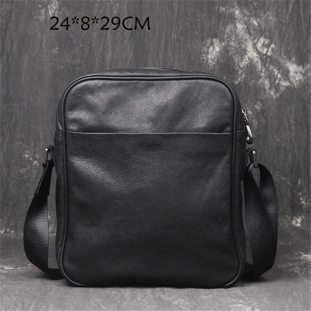 Korean Style Men's Bag Men's Shoulder Bag Casual Leather Messenger Bag Large (A 24 * 29 * 8cm)
