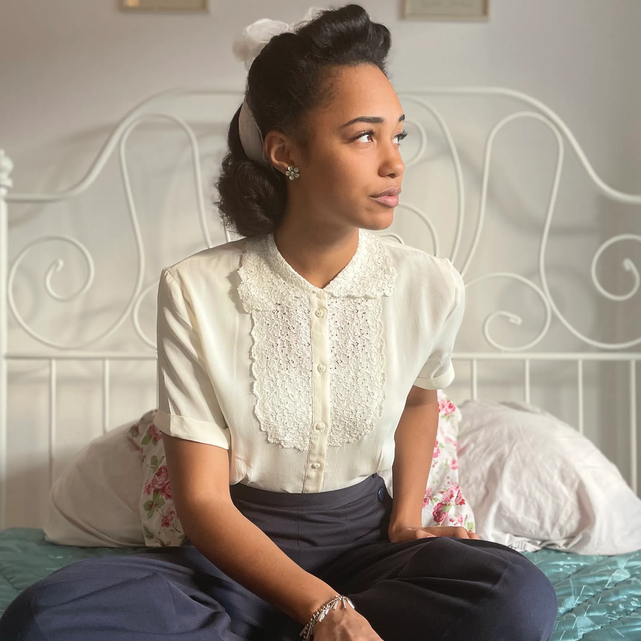 Lacey Blouse in Hampton Green