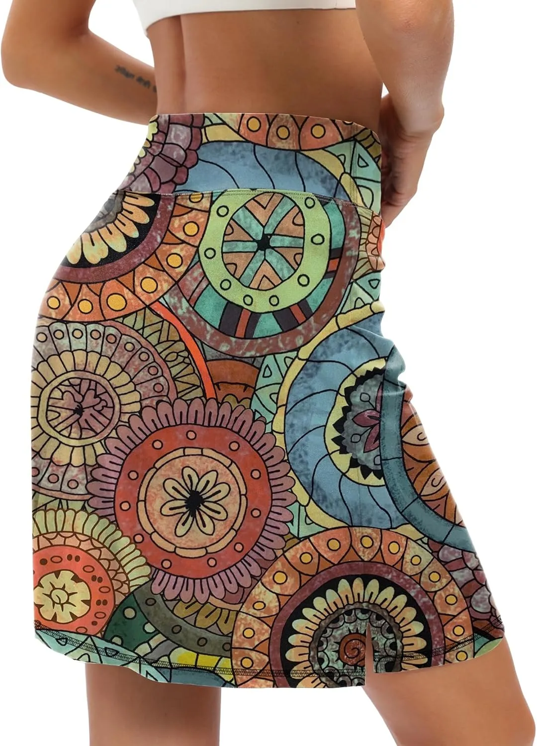LouKeith 19" Knee Length Skorts Skirts for Women Tennis Skirts Athletic Golf Skorts Casual Workout Skirt with Shorts Pockets
