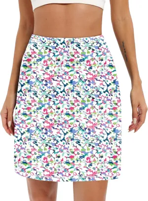 LouKeith 19" Knee Length Skorts Skirts for Women Tennis Skirts Athletic Golf Skorts Casual Workout Skirt with Shorts Pockets