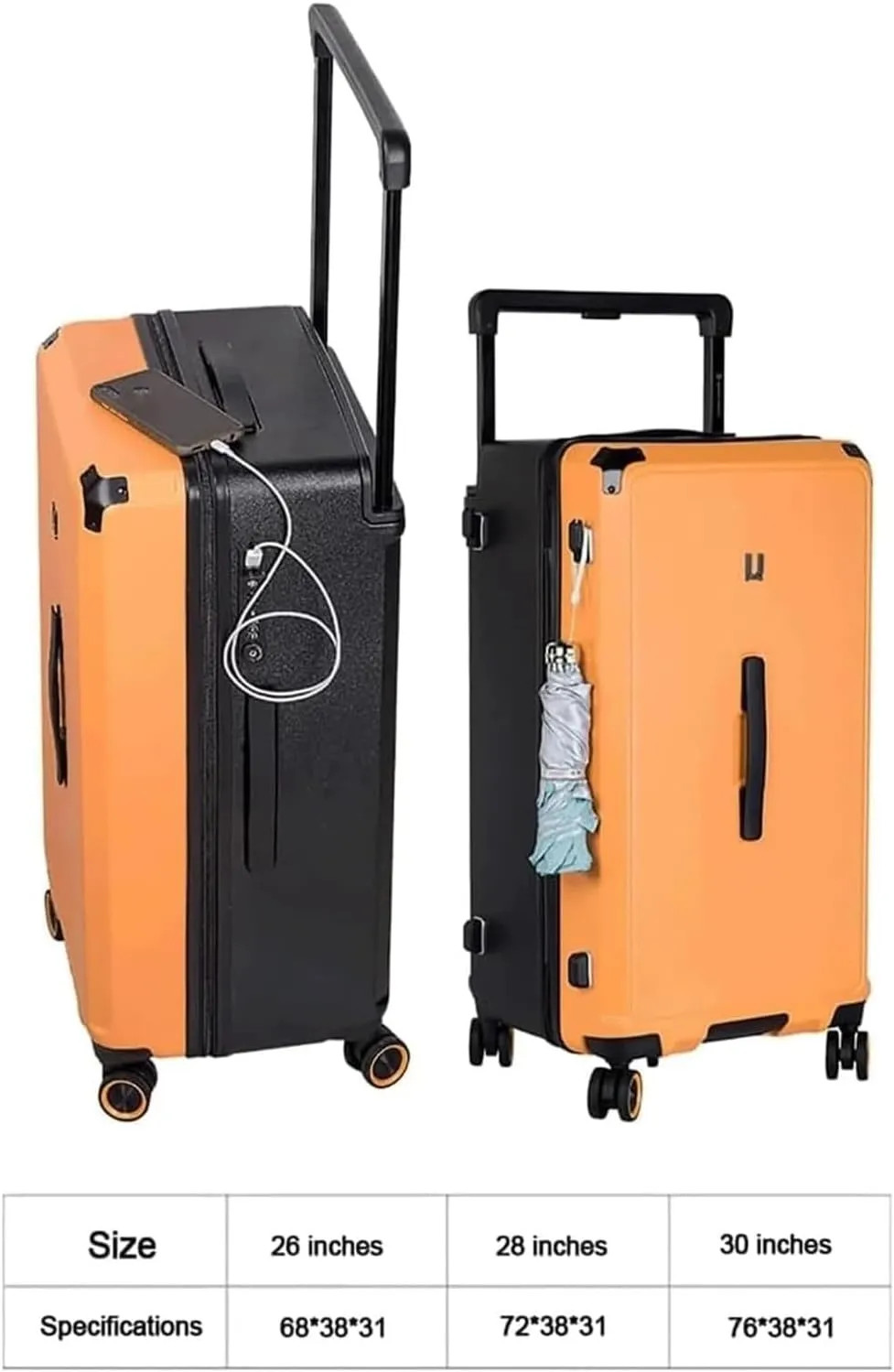 LuggageSuitcases With Wheels Carry On Luggage 26 In Luggage Large Capacity Trolley Luggage Wet and Dry Design Suitcase Hard Shell Luggage Suitcase Wheels Travel Luggage Lightweight ( Color : Yellow ,