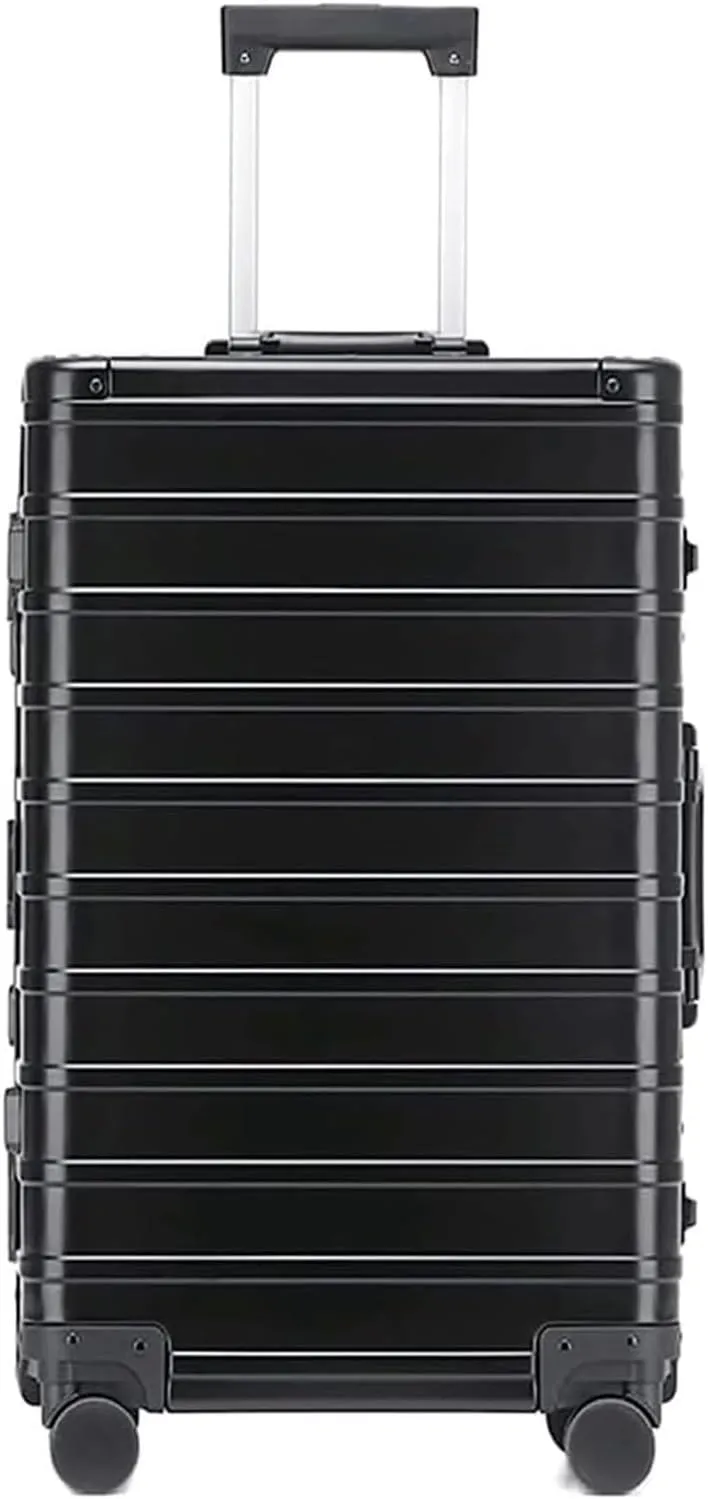 LuggageSuitcases With Wheels Carry On Luggage Aluminum-magnesium Alloy Suitcases 20/24/inch Luggage Large Capacity Hard Shell Suitcase Travel Luggage for Business Trips Lightweight ( Color : Blue , S