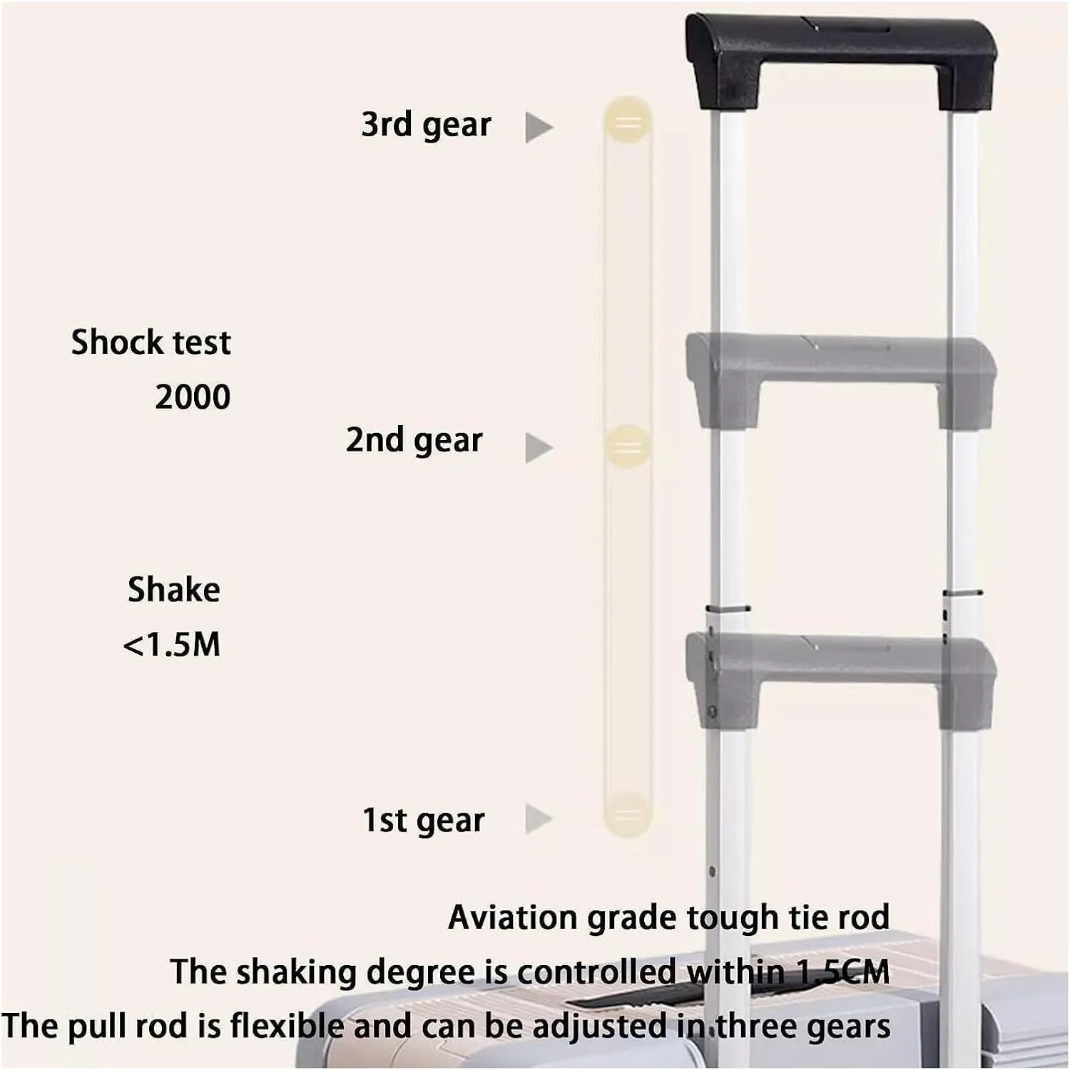 LuggageSuitcases With Wheels Carry On Luggage Beautiful Luggage Large Capacity Hard Shell Suitcase Front Opening Design Luggage Suitcase Adjustable Rails Trolley Luggage Lightweight ( Color : Gray ,