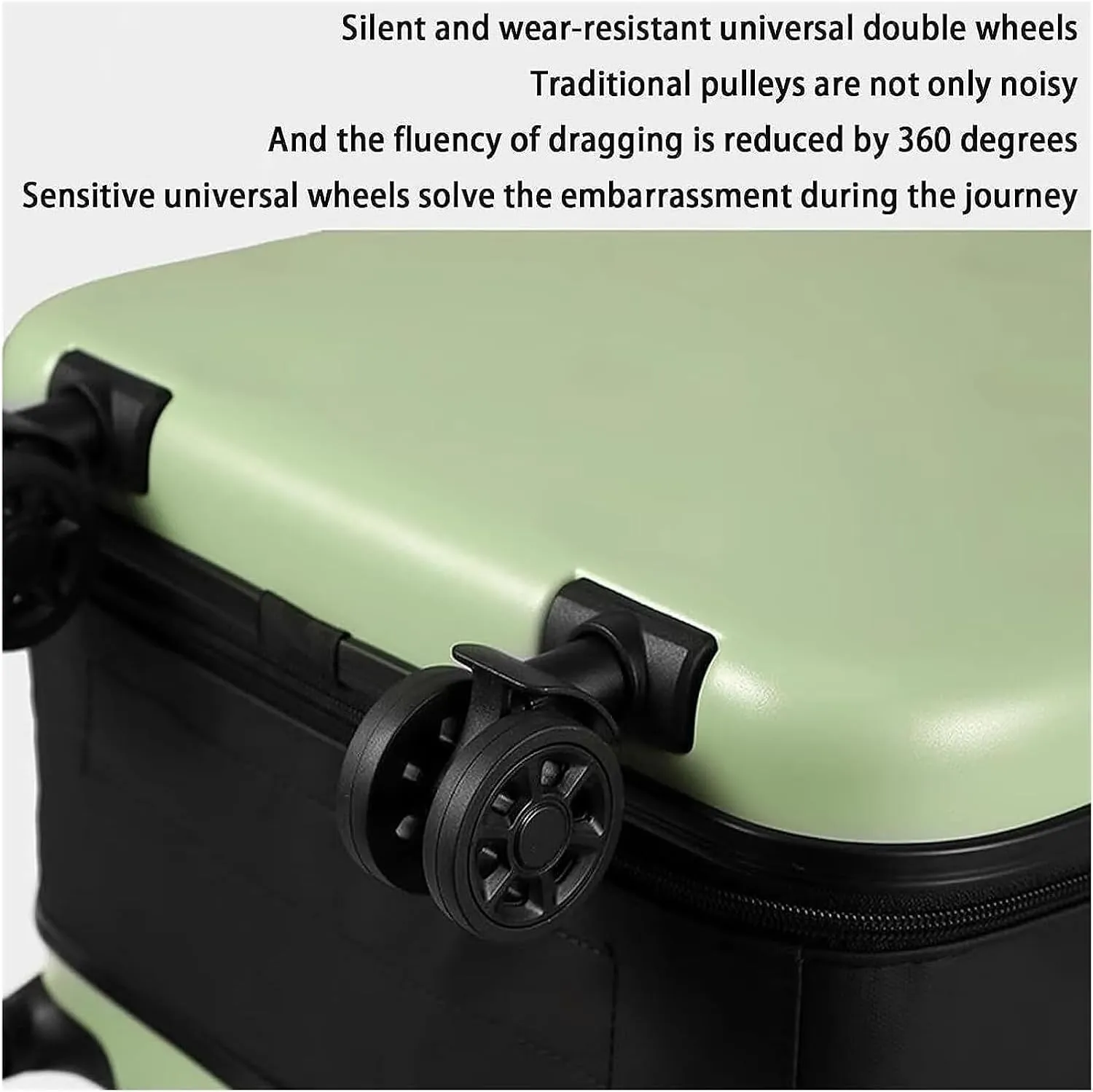 LuggageSuitcases With Wheels Carry On Luggage Expandable Luggage Foldable Luggage Carry on Luggage Comfort Handle Luggage Suitcase Spinner Wheels Trolley Luggage Lightweight ( Color : Green , Size :