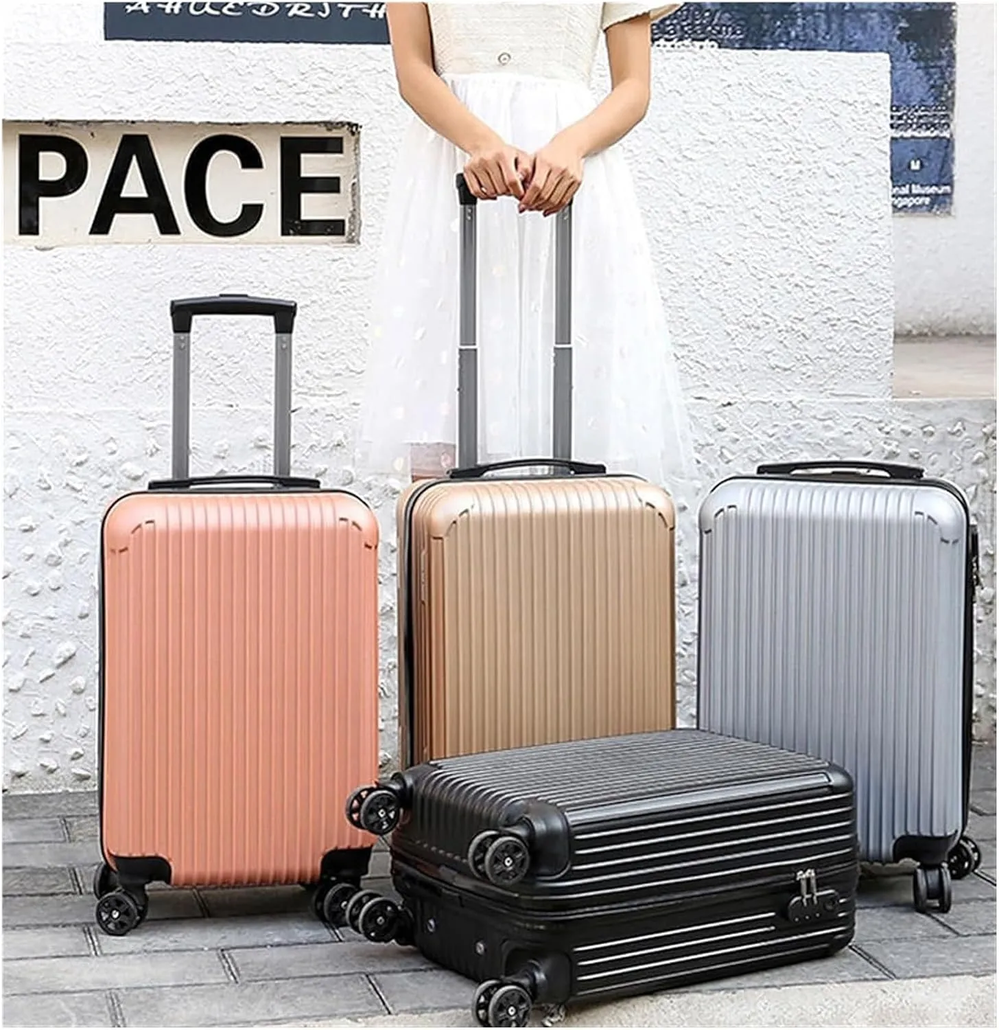 LuggageSuitcases With Wheels Carry On Luggage Hard Luggage 20 Inch Portable Suitcase Travel Luggage Carry On The Go Suitcases Trolley Luggage Locking Spinner Wheels Lightweight ( Color : B , Size : 2