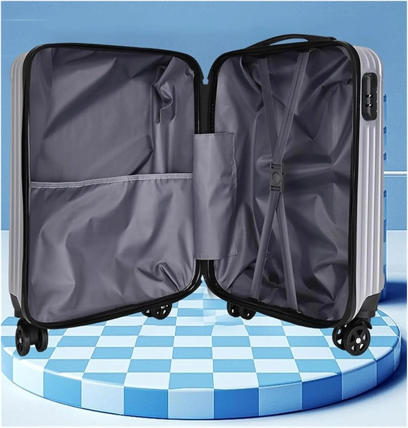 LuggageSuitcases With Wheels Carry On Luggage Hard Luggage 20 Inch Portable Suitcase Travel Luggage Carry On The Go Suitcases Trolley Luggage Locking Spinner Wheels Lightweight ( Color : B , Size : 2