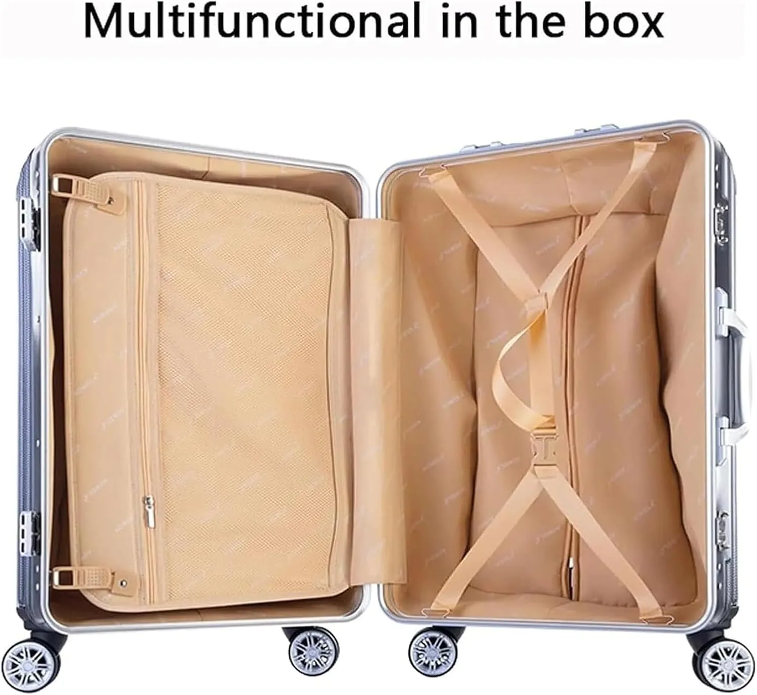 LuggageSuitcases With Wheels Carry On Luggage Large Capacity Suitcase 24 In Leisure Business Travel Luggage Hard Shell Suitcases with Wheel Dual Trolley Luggage Carry On Lightweight ( Color : Blue ,