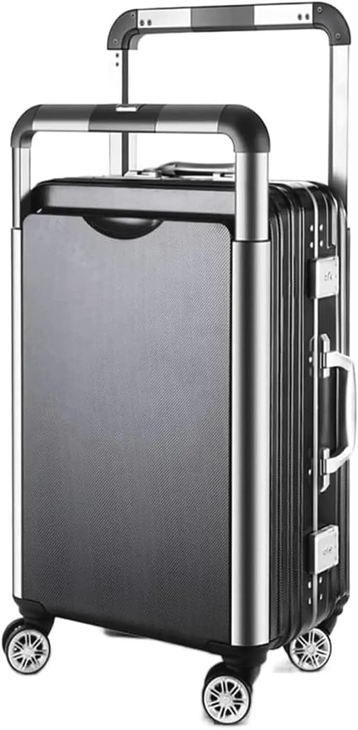 LuggageSuitcases With Wheels Carry On Luggage Large Capacity Suitcase 24 In Leisure Business Travel Luggage Hard Shell Suitcases with Wheel Dual Trolley Luggage Carry On Lightweight ( Color : Blue ,