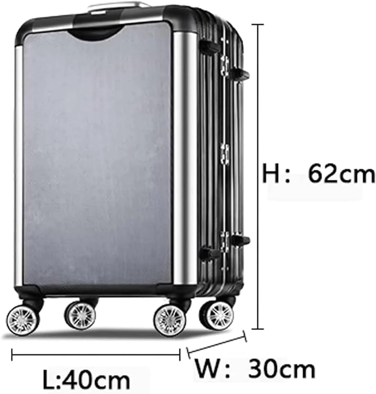LuggageSuitcases With Wheels Carry On Luggage Large Capacity Suitcase 24 In Leisure Business Travel Luggage Hard Shell Suitcases with Wheel Dual Trolley Luggage Carry On Lightweight ( Color : Blue ,