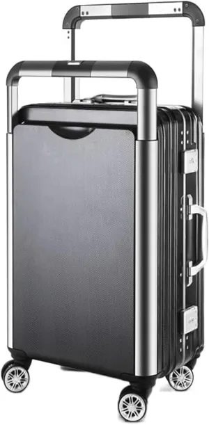 LuggageSuitcases With Wheels Carry On Luggage Large Capacity Suitcase 24 In Leisure Business Travel Luggage Hard Shell Suitcases with Wheel Dual Trolley Luggage Carry On Lightweight ( Color : White ,