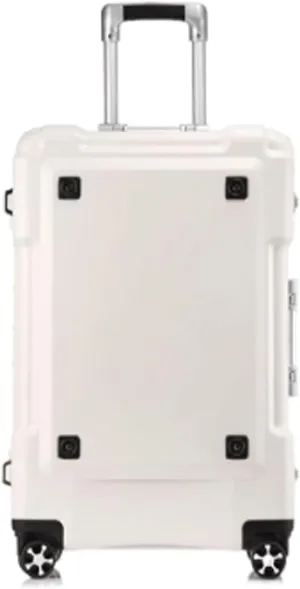 LuggageSuitcases With Wheels Carry On Luggage Luxury Suitcase Scratch Resistant No Zip Luggage Aluminum Frame Suitcases 360 Spinner Trolley Luggage Portable Luggage Lightweight ( Color : White , Siz