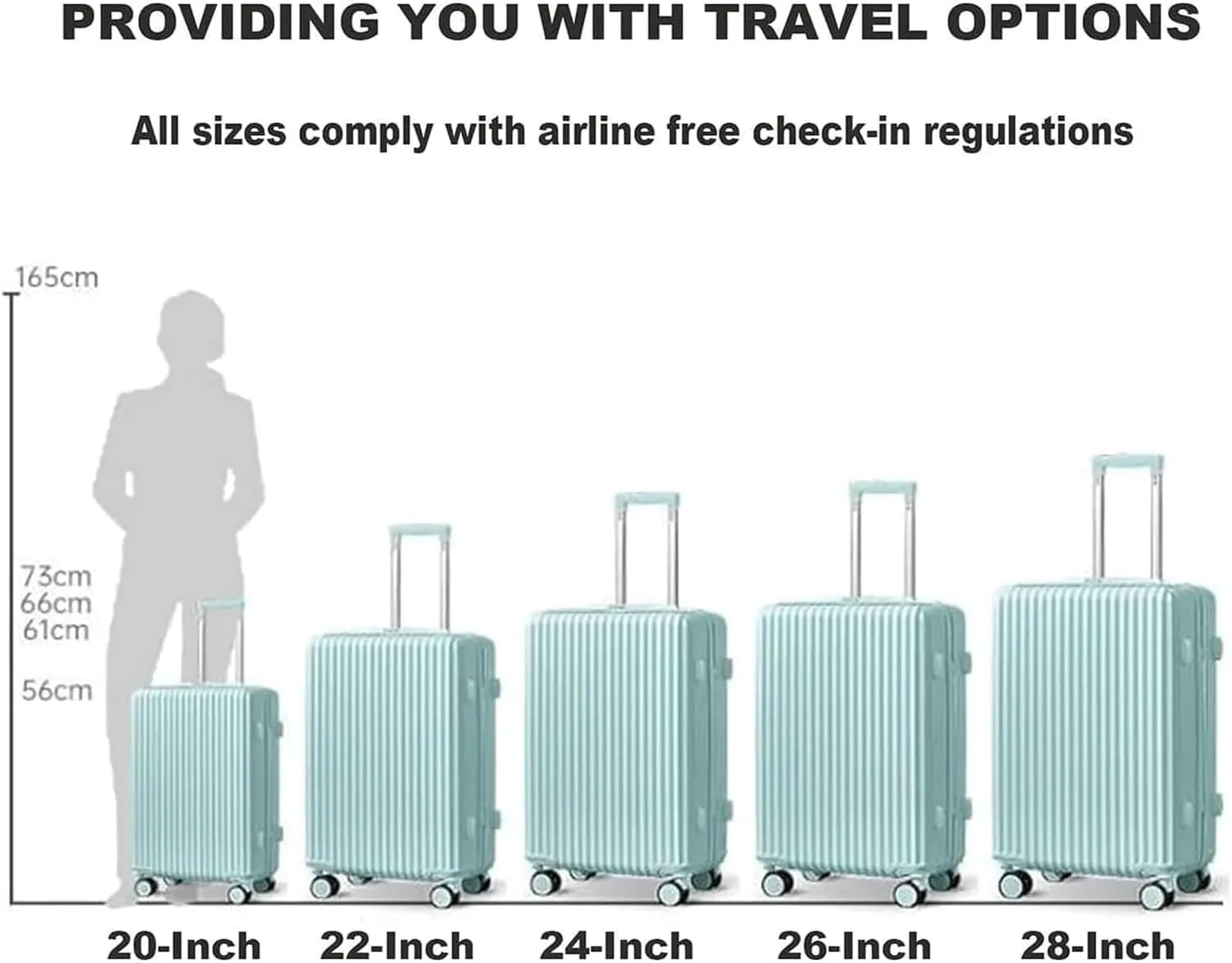 LuggageSuitcases With Wheels Carry On Luggage Portable Luggage Wet and Dry Separation Luggage Suitcase Hard Shell Trolley Luggage 360 Spinner Suitcases Carry-on Luggage Lightweight ( Color : Green ,