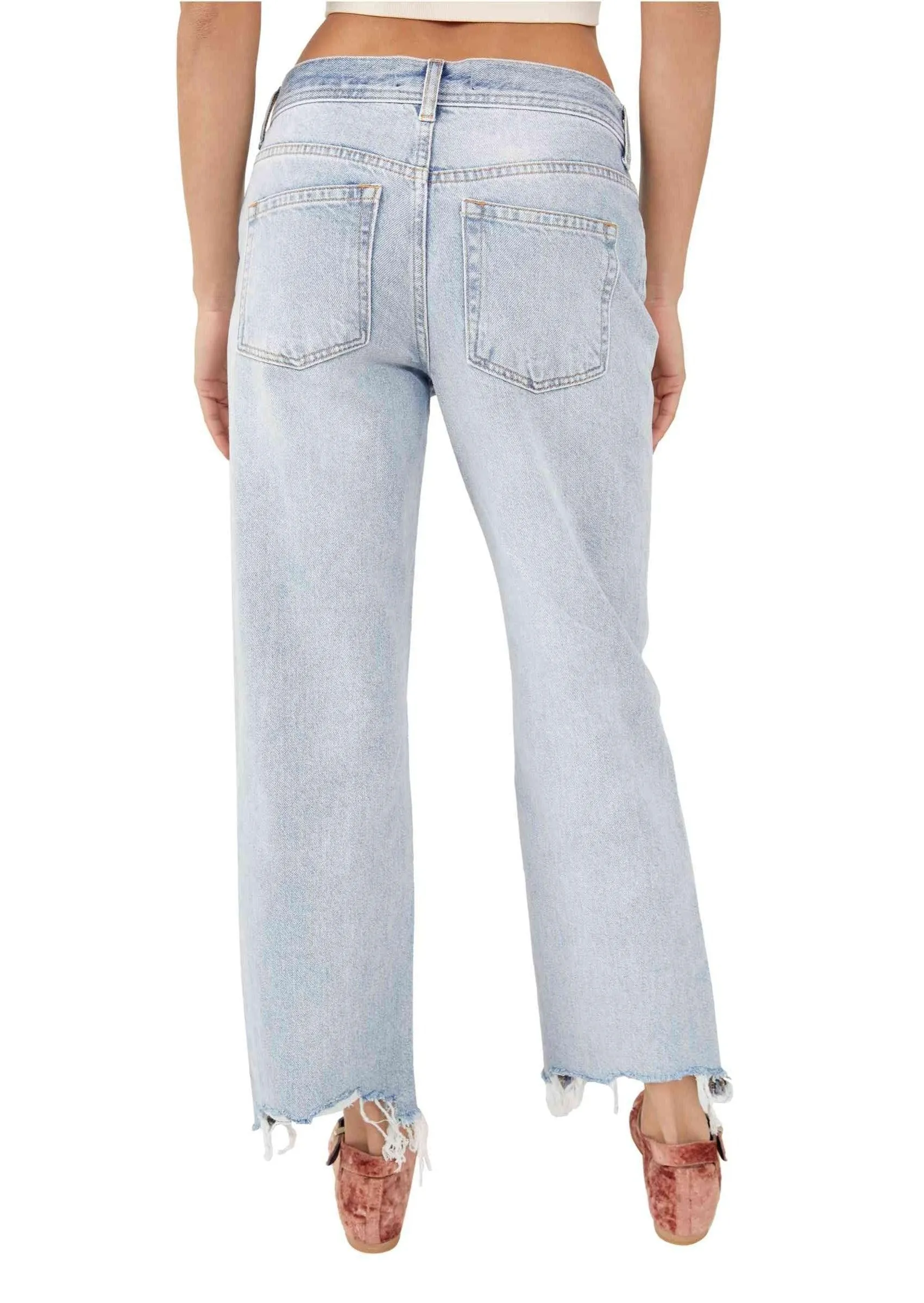 Maggie Mid-Rise Straight-Leg Crop Jeans