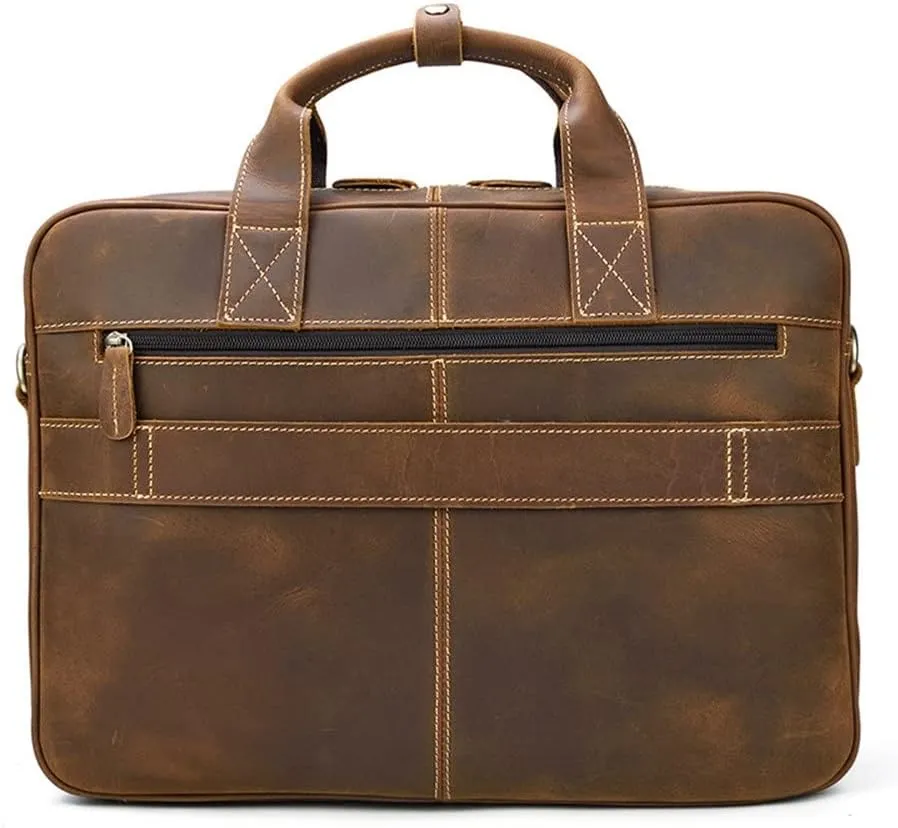 Men's Briefcase Vintage Handbag Shoulder Messenger Bag Computer Bag Business Bag