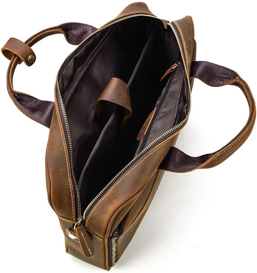 Men's Briefcase Vintage Handbag Shoulder Messenger Bag Computer Bag Business Bag