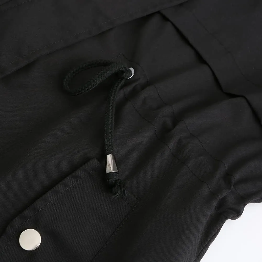 Meufam Women's Mid-Length Rain Jacket Waterproof Lightweight Outdoor Trench Raincoat with Hood