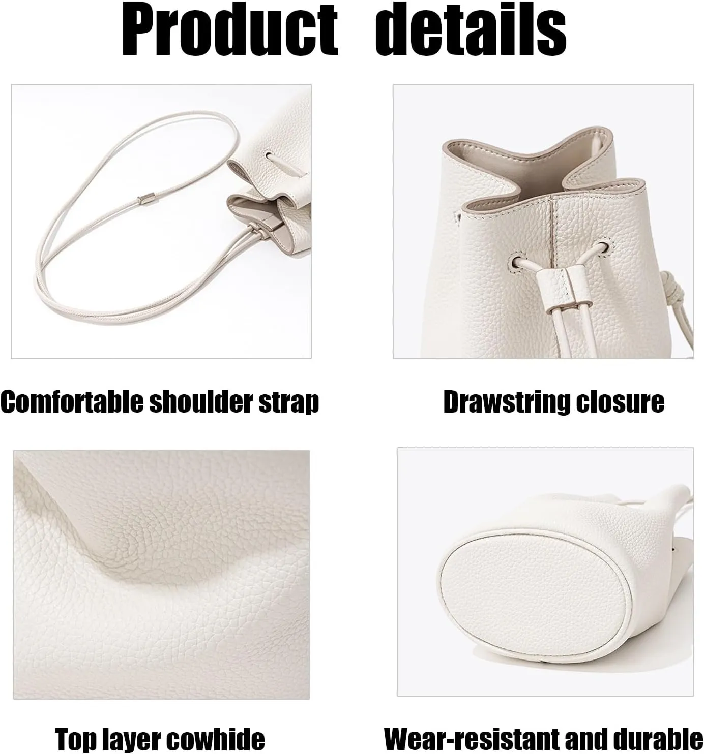 Mini Bucket Bag Small Crossbody Drawstring Shoulder BagFashion Purses/Handbag/Hobo BagVegan Leather Designer Bag