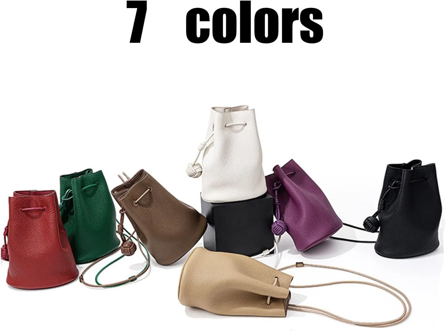 Mini Bucket Bag Small Crossbody Drawstring Shoulder BagFashion Purses/Handbag/Hobo BagVegan Leather Designer Bag