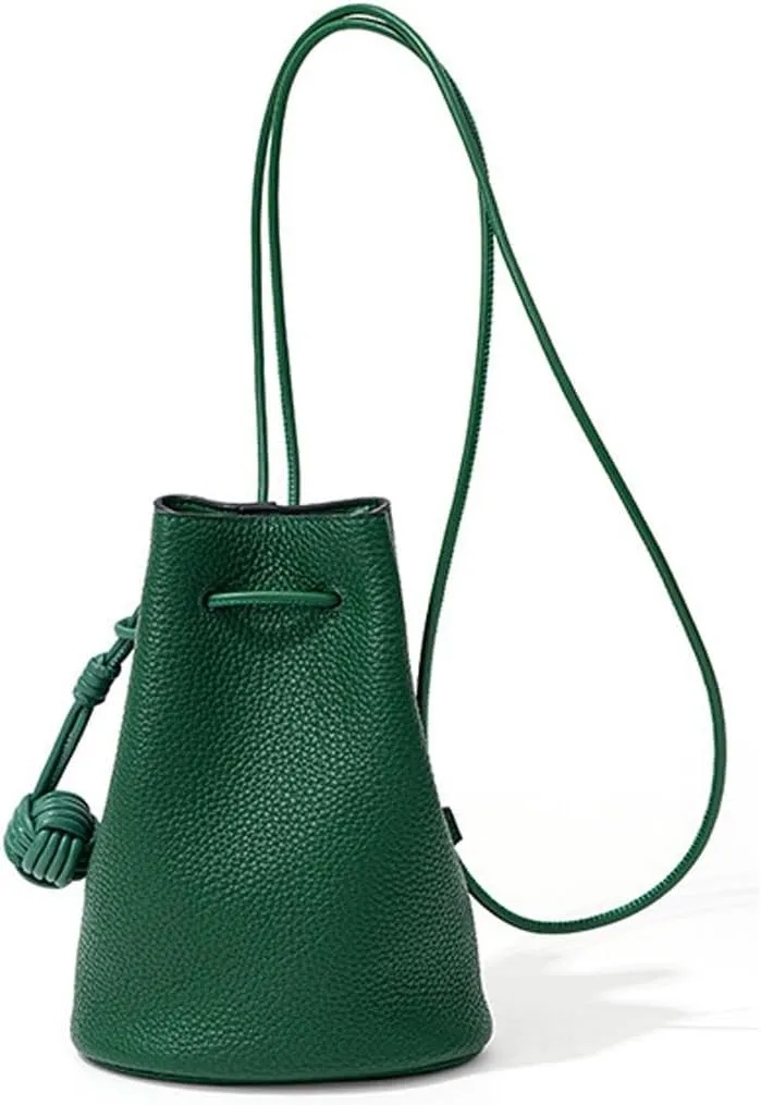 Mini Bucket Bag Small Crossbody Drawstring Shoulder BagFashion Purses/Handbag/Hobo BagVegan Leather Designer Bag