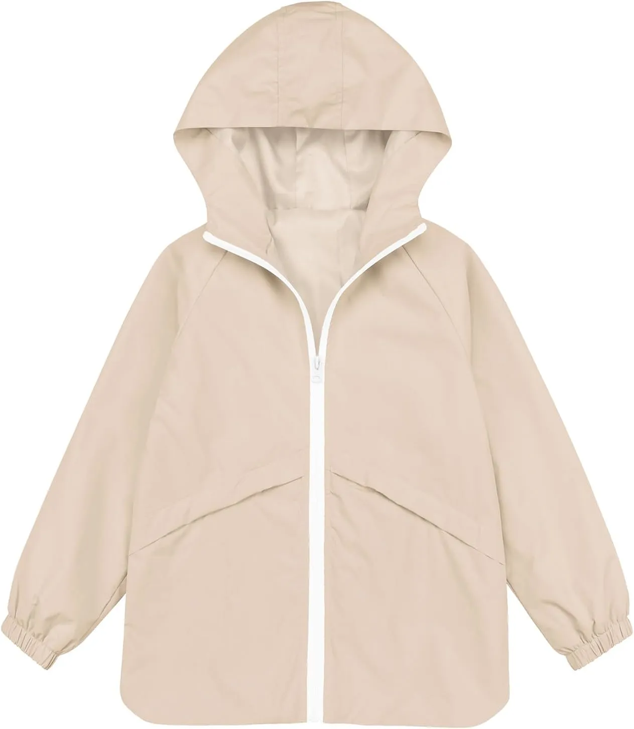 MODAFANS Boys Girls Rain Jacket Waterproof lined Hooded RainCoats Windbreaker