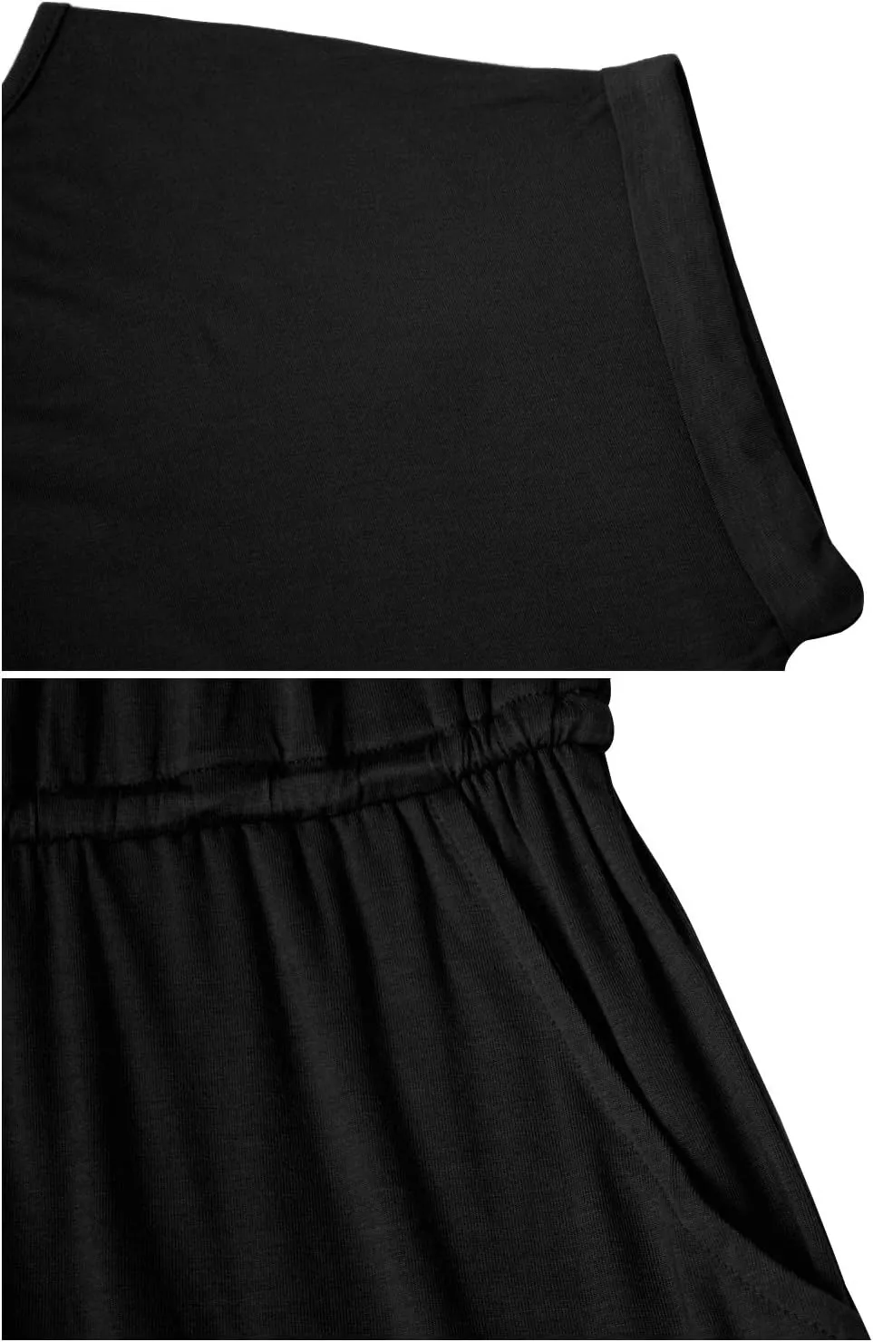Mokayee Womens Summer Cute Front Tie Short Jumpsuits Rompers with Pockets