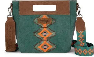 Montana West x Wrangler Wallet for Women Ladies Female Card Cases & Small Aztec Satchel Handbags for Women with Crossbody Strap