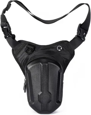 Motorcycle Waist Drop Leg Bag Hip Thigh Bag for Cycling Hiking Climbing Crossbody Bag Outdoor Travel Sports Horse Riding Thigh Pouch for Men Women Black