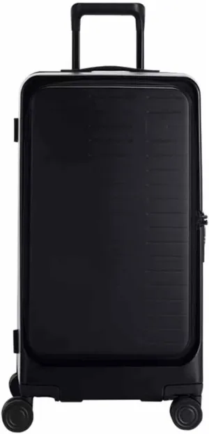 Portable Suitcase, Aluminum Frame Suitcase with Wheels, TSA Combination Lock Trolley Suitcase Suitable for Travel and Holiday, Black, 43*36*70CM