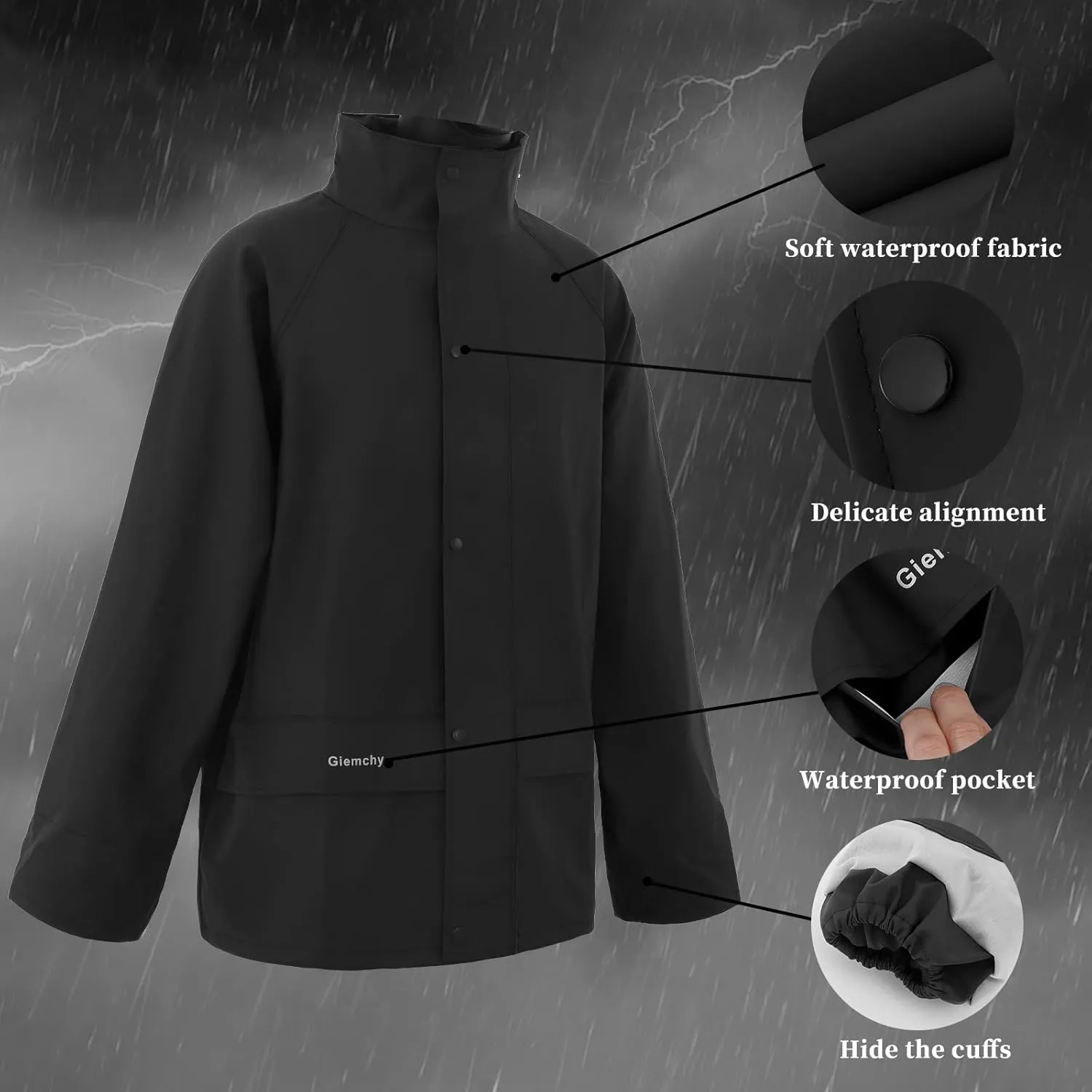 Rain Suit For Men & Women Waterproof Heavy Duty Rain Gear Outdoor Work Fishing Jacket & Trouser Breathable Raincoats