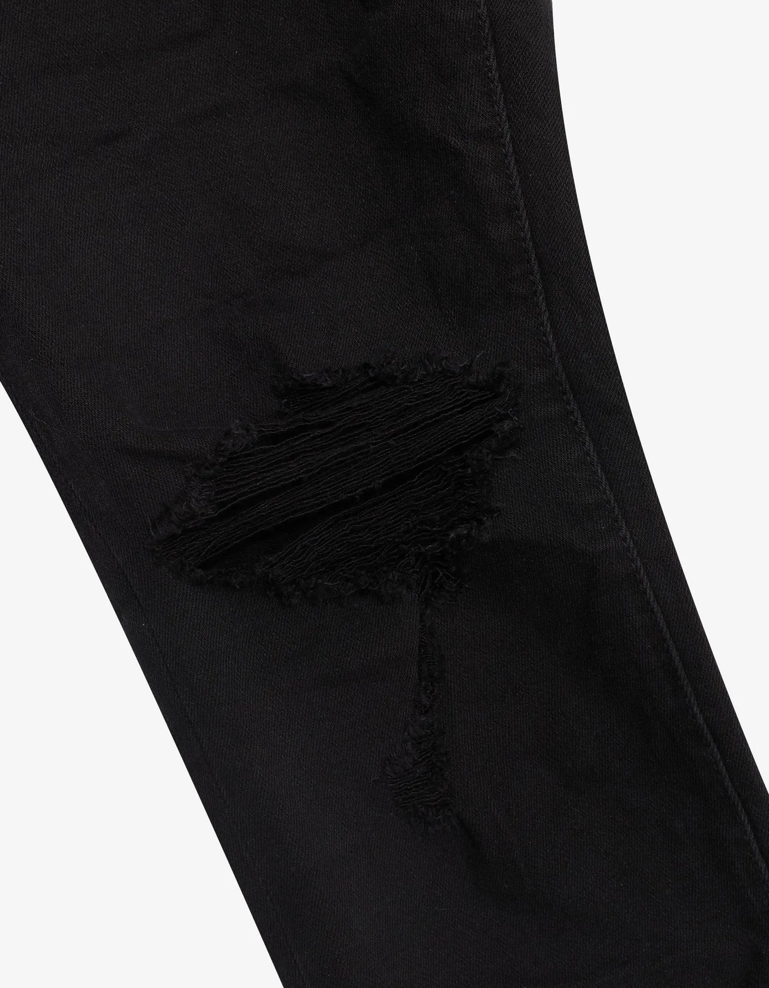 Rebel Skinny Friction Distressed Black Jeans -